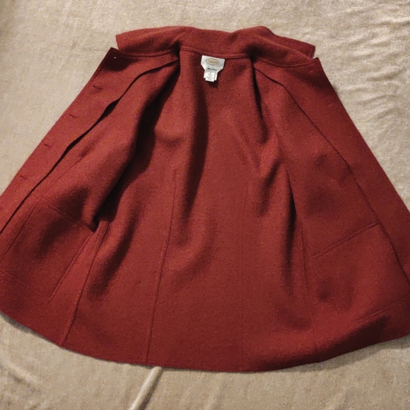 Talbots Pumpkin Spice Boiled Alpaca and Wool Blend Jacket, Size M - Picture 11 of 13